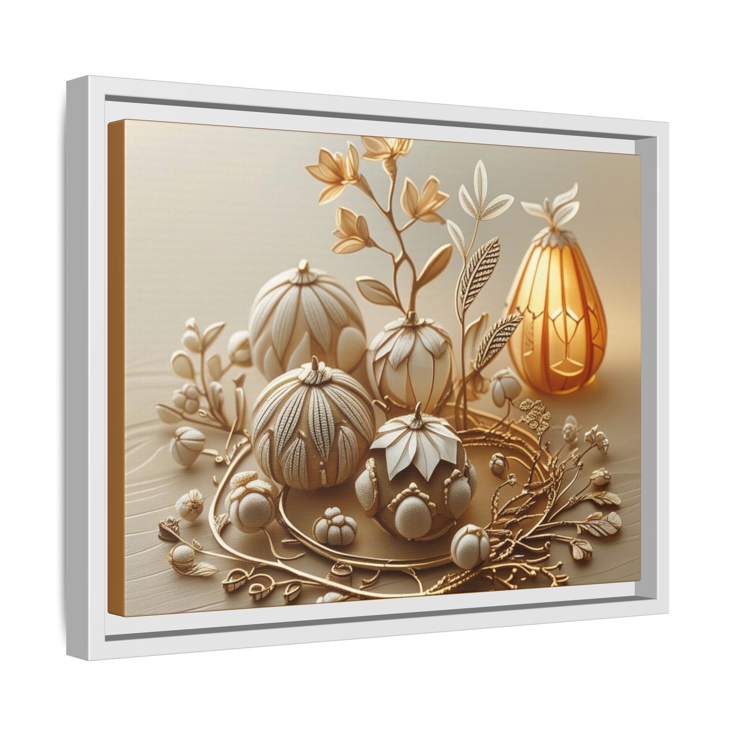 Autumn Framed Canvas Art,Thanksgiving Wall Art
