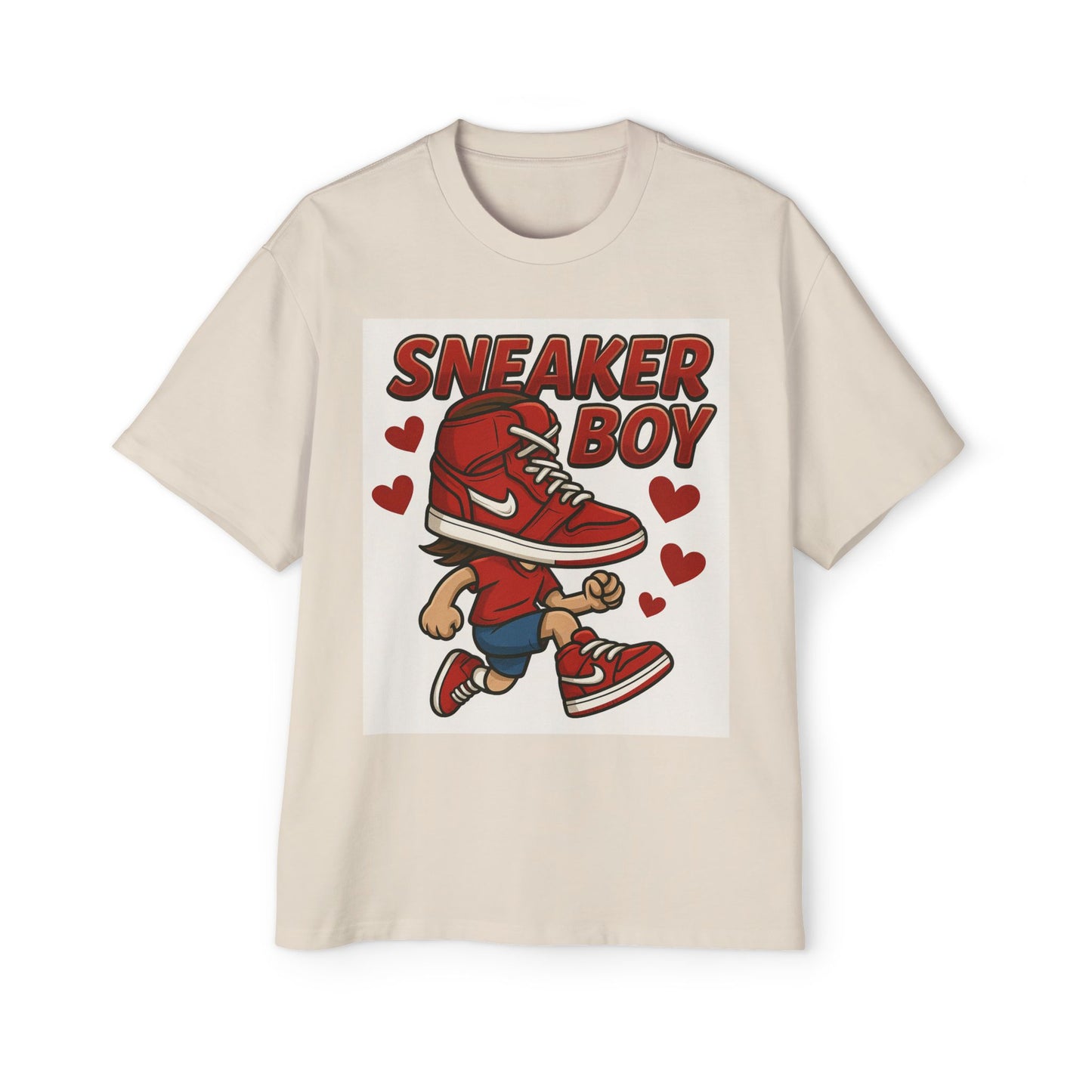 Sneaker Boy Oversized Tee - Casual Streetwear, Gifts for Sneaker Lovers, Trendy Graphic Shirt, Birthday Outfit, Unique Layering Piece
