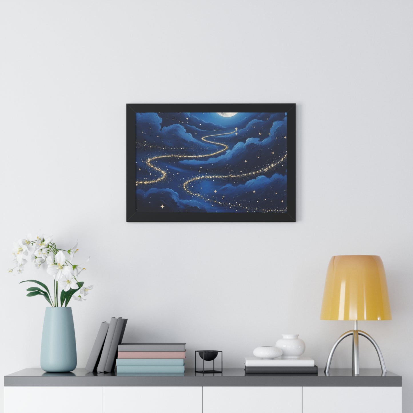 Serene Night Sky Framed Poster