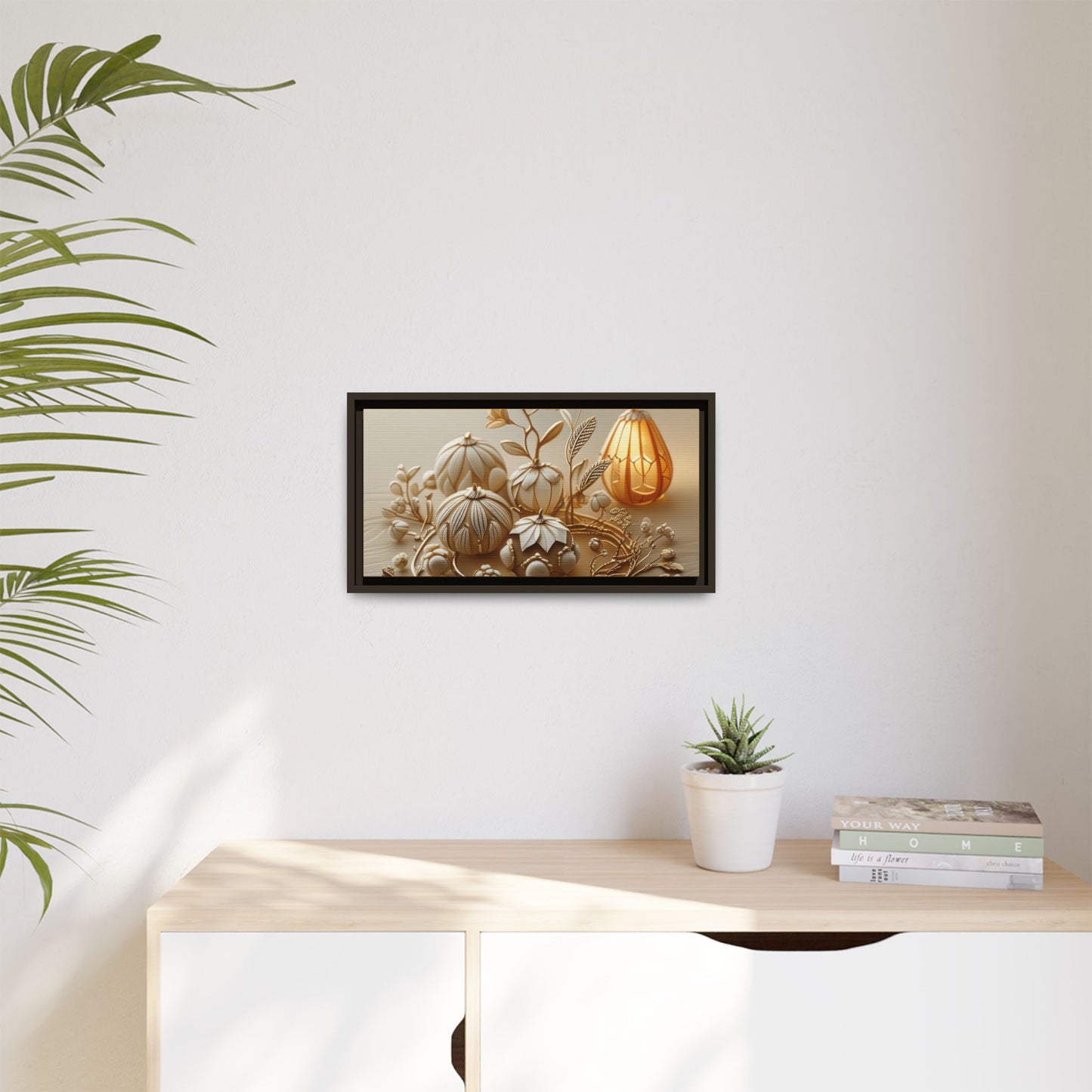 Autumn Framed Canvas Art,Thanksgiving Wall Art