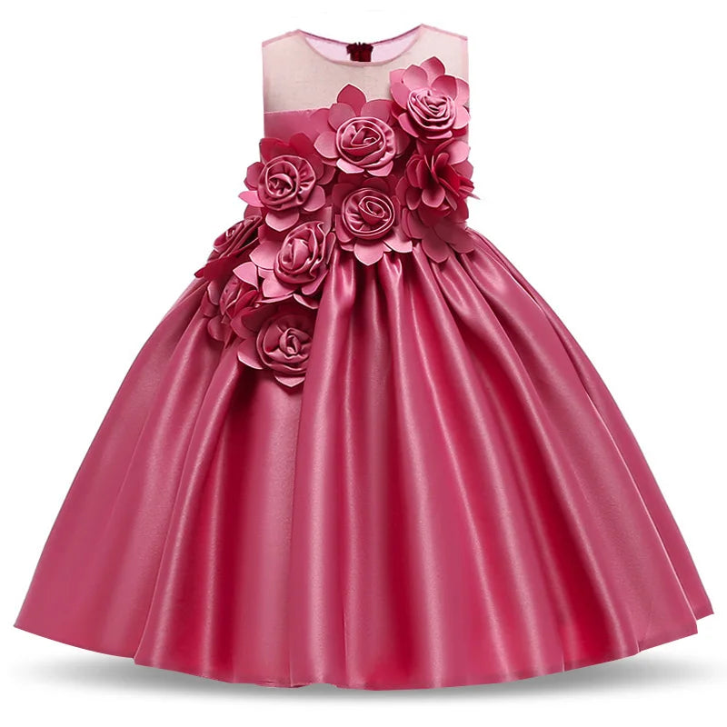 Baby Girl Party Dress Kids Clothes Children Elegant Birthday Princess Wedding Prom Dance Costume 3 -10 Year Vestidos