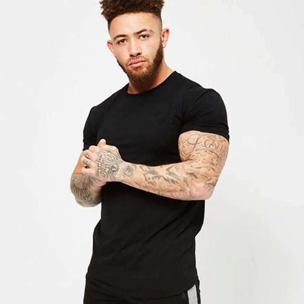 Men's Gym T-shirt Men Running Sport T-shirt Tee shirt Tops Summer Male