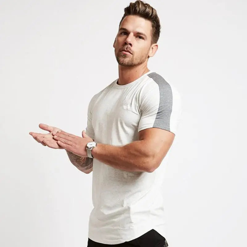 Men's Gym T-shirt Men Running Sport T-shirt Tee shirt Tops Summer Male