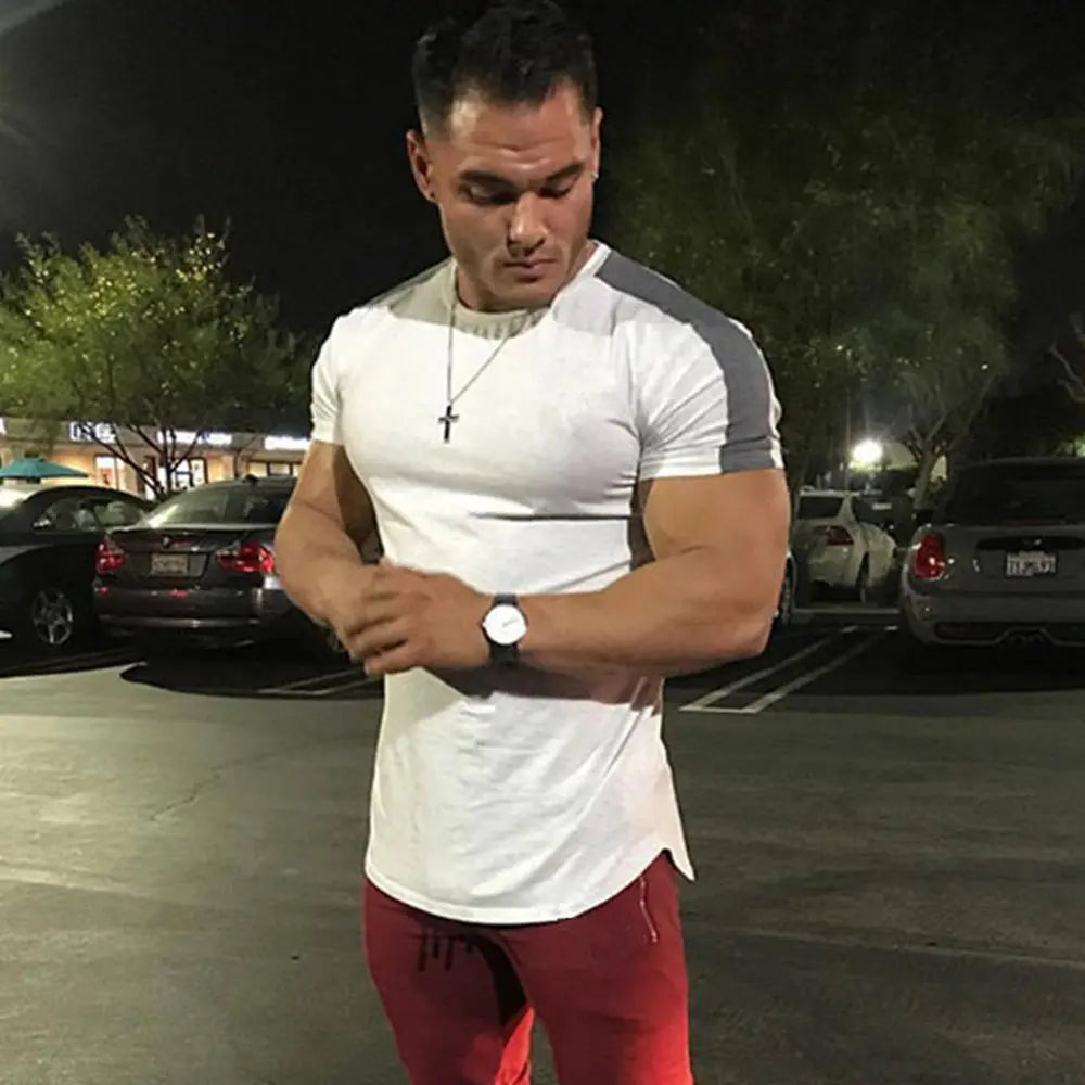 Men's Gym T-shirt Men Running Sport T-shirt Tee shirt Tops Summer Male