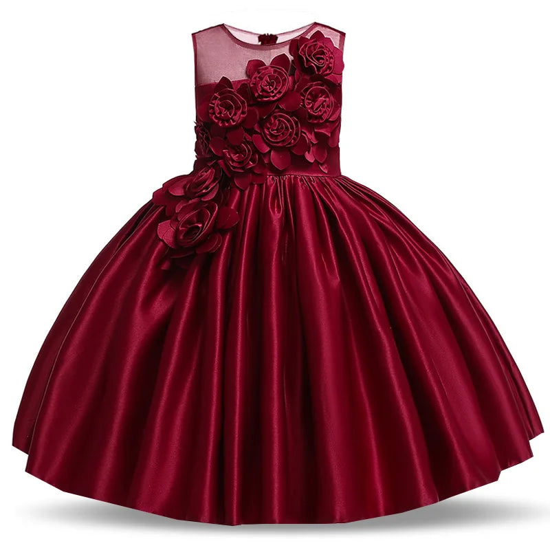 Baby Girl Party Dress Kids Clothes Children Elegant Birthday Princess Wedding Prom Dance Costume 3 -10 Year Vestidos