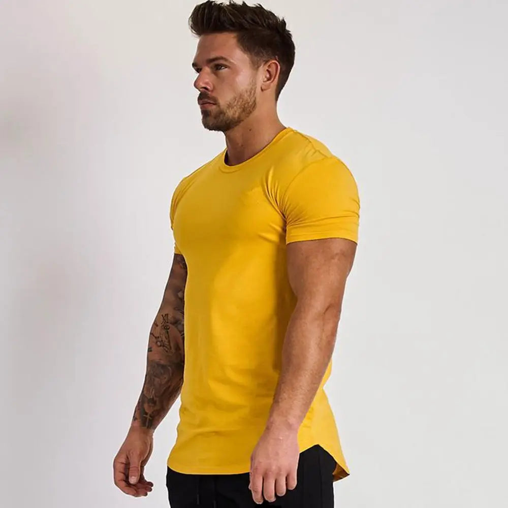 Men's Gym T-shirt Men Running Sport T-shirt Tee shirt Tops Summer Male