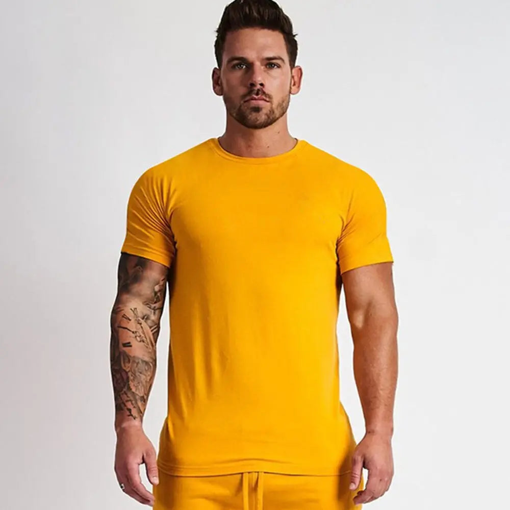Men's Gym T-shirt Men Running Sport T-shirt Tee shirt Tops Summer Male
