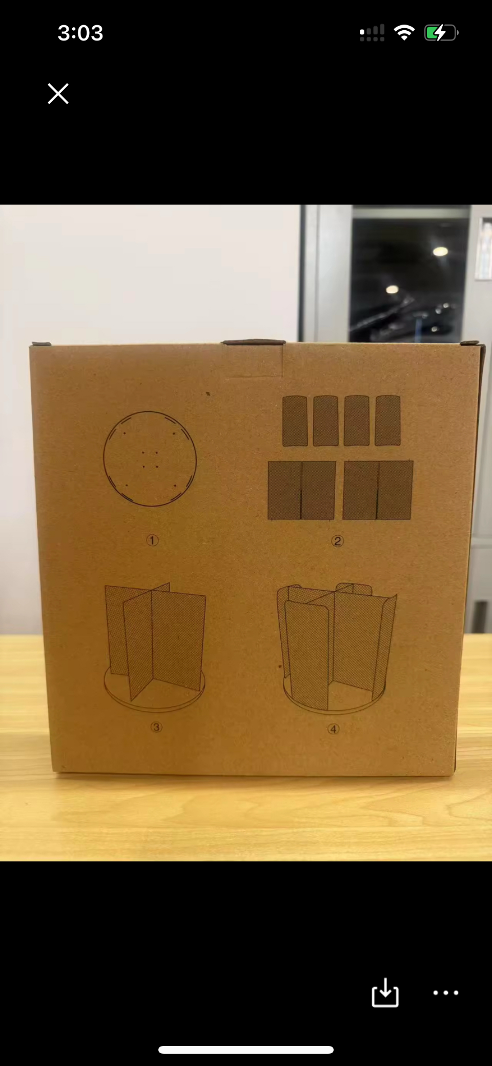 Glamate Black Rotating Desk Organizer – 5-Compartment Modern Storage Caddy with GP Logo – Multi-Purpose Holder for Office Supplies, Makeup, Pens or Tools