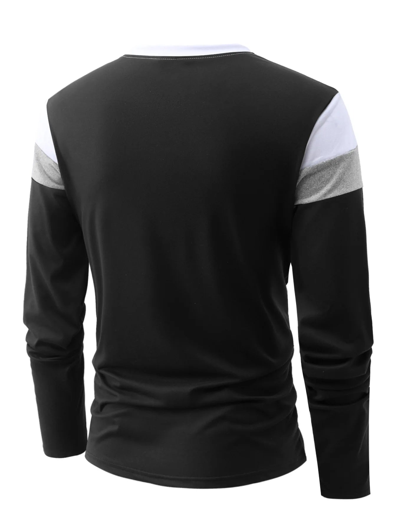 New Men's Casual Round Neck Long Sleeved T-shirt casual tops