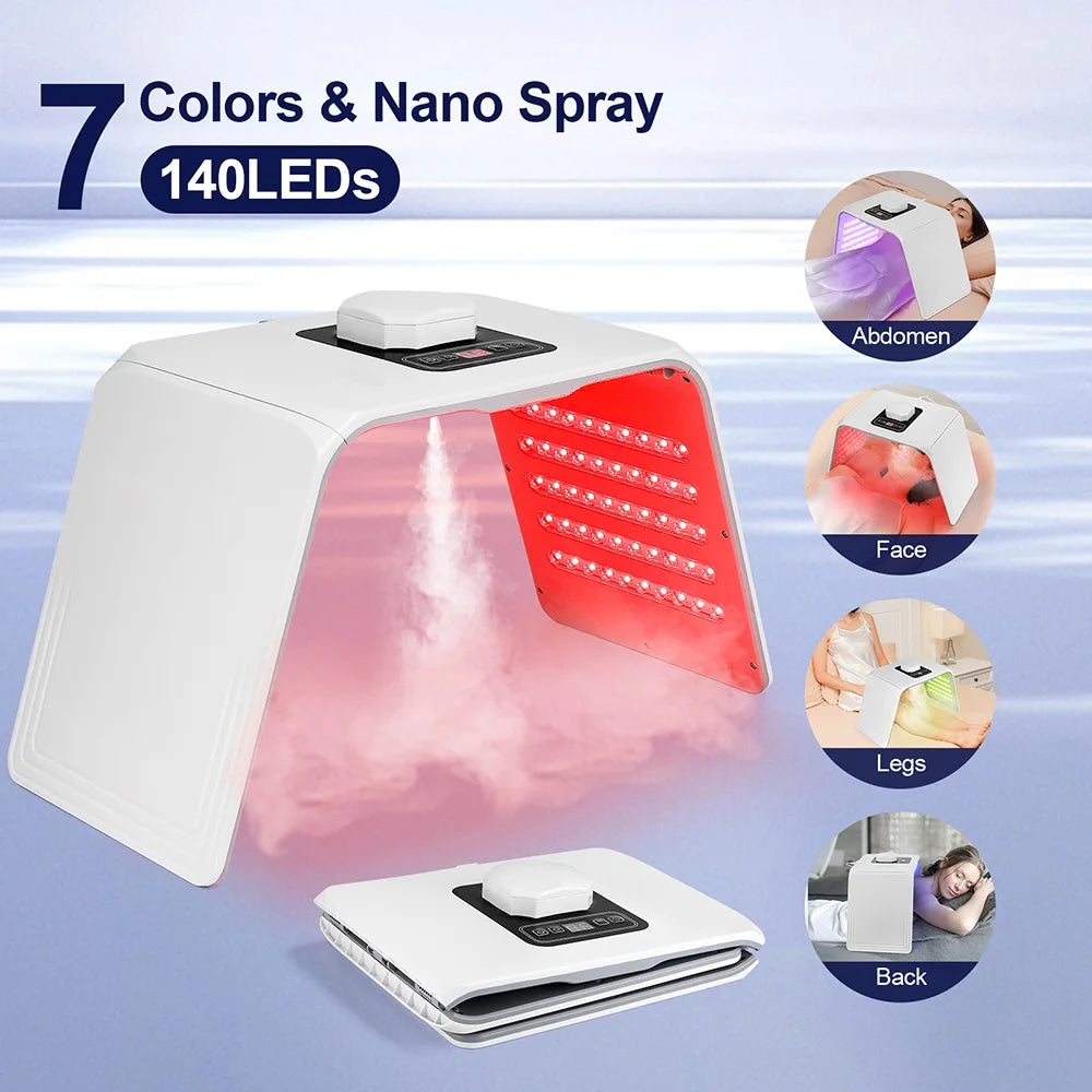 7 Colors LED Mask Nano Water Sprayer PDT Skin Rejuvenation Moisturizing Facial Body Beauty Spa Body Mist