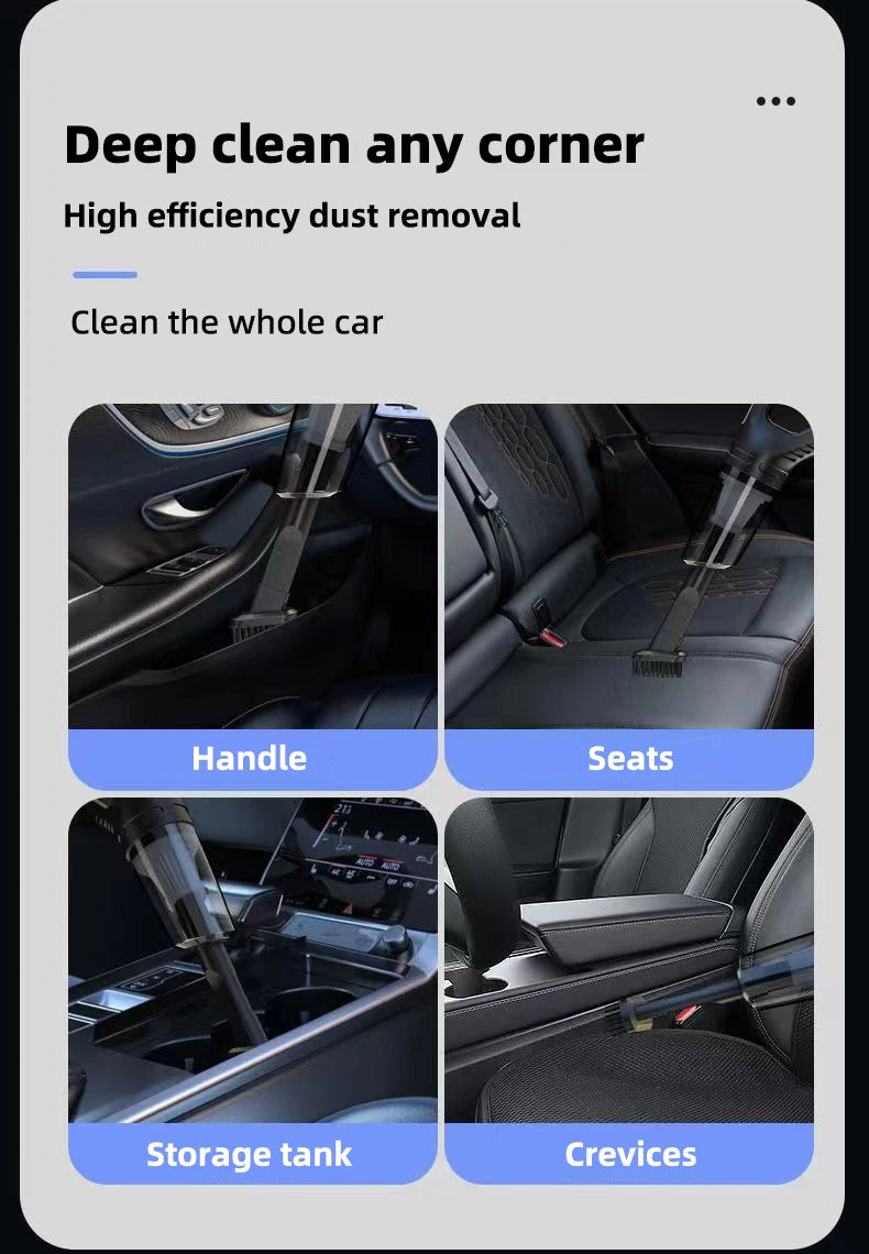 Car Multipurpose Vacuum Cleaner Handheld Powerful Suction Rechargeable Car and Home Dual Use Small Wireless Vacuum Cleaner