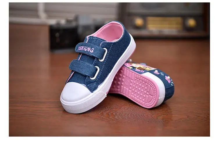 Children's Canvas Shoes Soft Bottom Fashion Kids Casual Sports Running Shoe Non-slip Breathable Toddler Flat Sneakers
