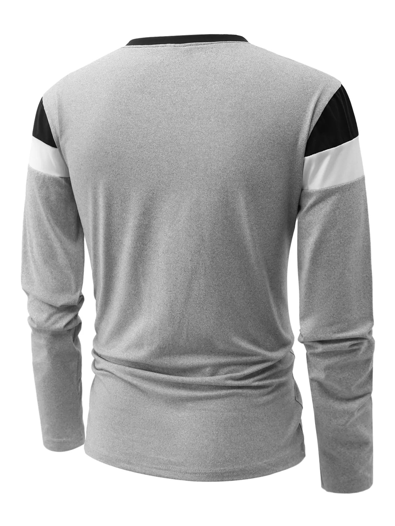 New Men's Casual Round Neck Long Sleeved T-shirt casual tops