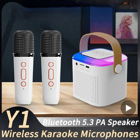 Karaoke Portable Wireless Bluetooth Speaker With Microphone Machine Caixa De Som Mini Lamp Sound Box Music Small Column Bocina
