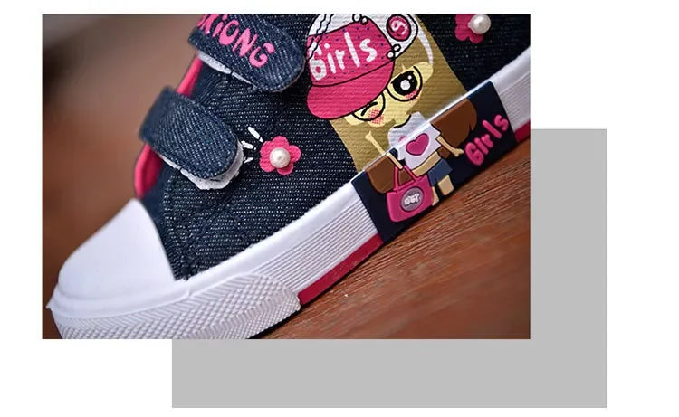 Children's Canvas Shoes Soft Bottom Fashion Kids Casual Sports Running Shoe Non-slip Breathable Toddler Flat Sneakers