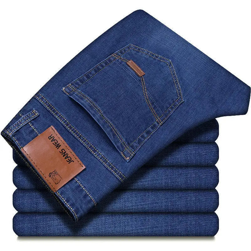 New Men Stretch Jeans Male Classic Elasticity Business jeans Denim pants