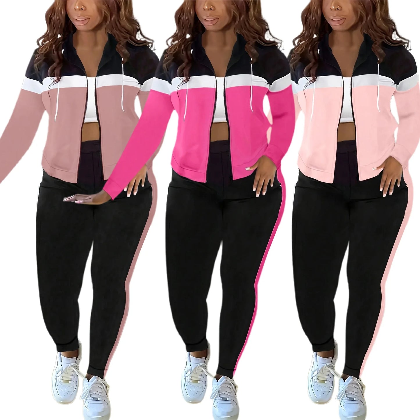 Pant Set Women Two Piece Sets Hooded Matching Sets Jogger Y2k Sweatshirts Coats Long Pants