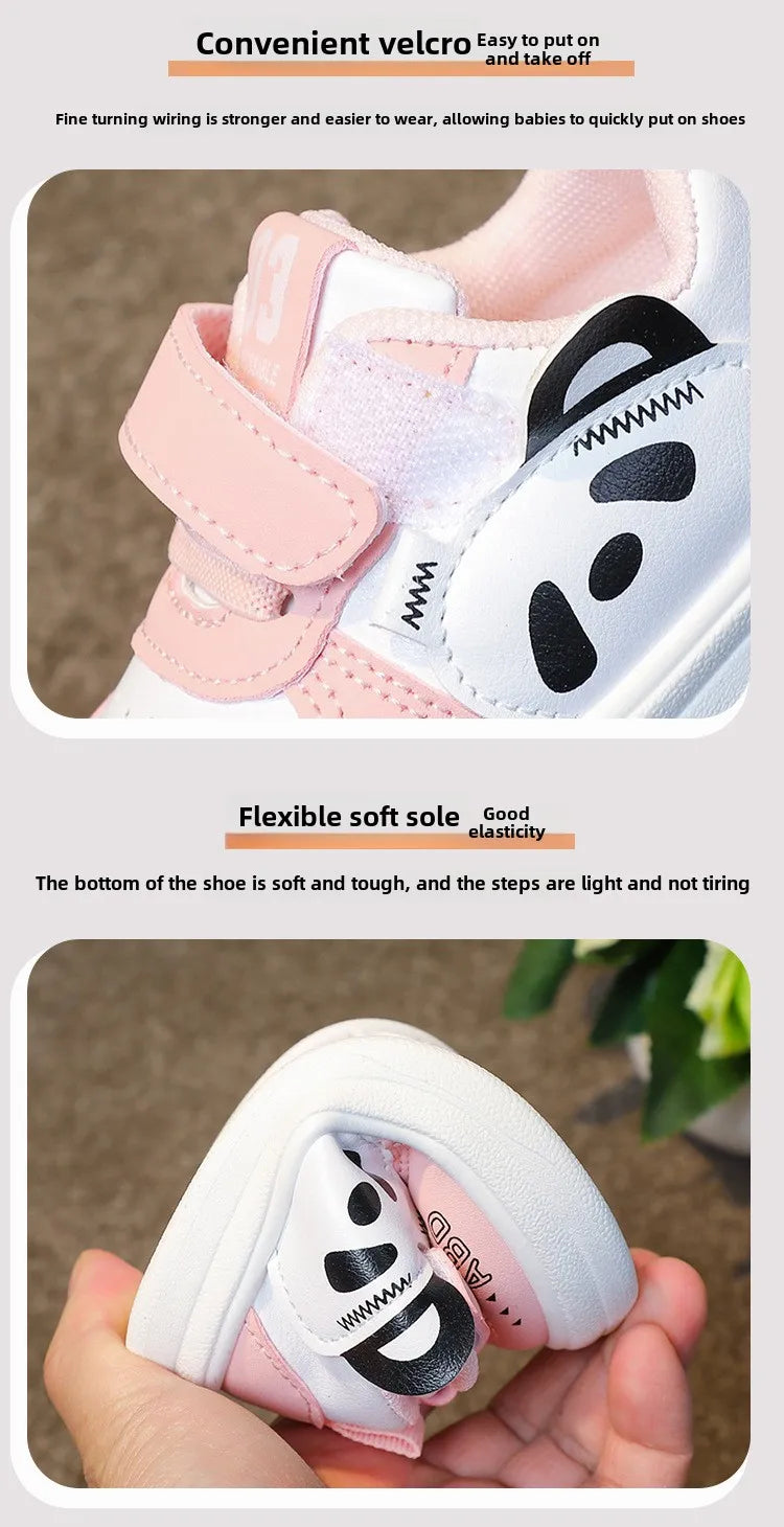 Kids Baby Sneakers Boys Girls Running Casual Footwear PU Leather Non-slip Toddler Kids Soft Comfortable Children Sports Footwear