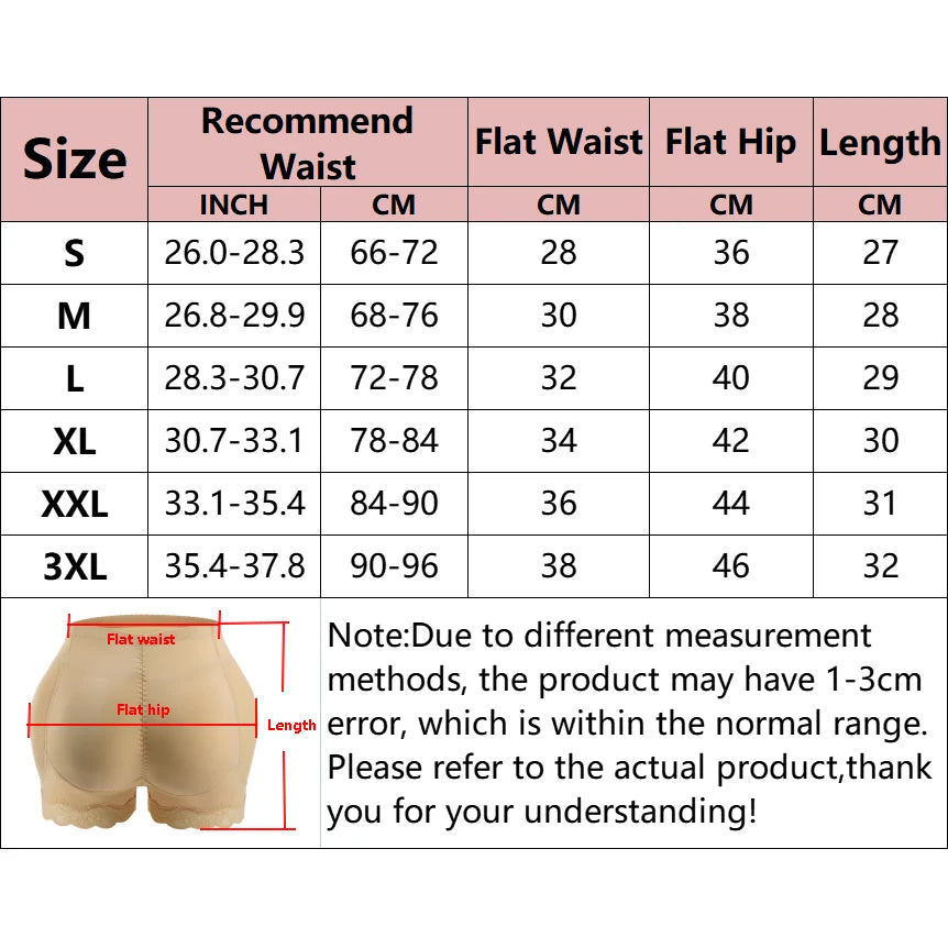 Padded Butt lifter Corrective Underwear Butt Enhancer Body Shaper Modeling Strap Fake Hip