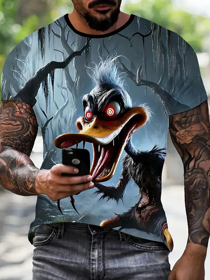 Men's T-shirt Round Neck Short Sleeve Top Male Oversized Clothing