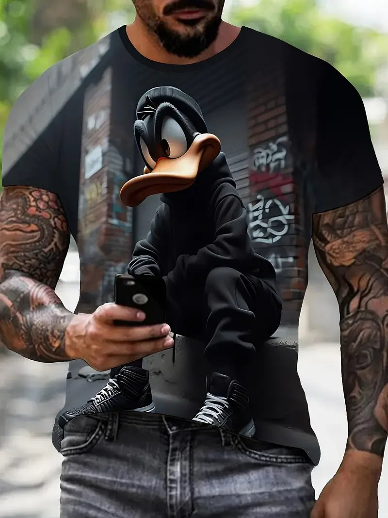 Men's T-shirt Round Neck Short Sleeve Top Male Oversized Clothing