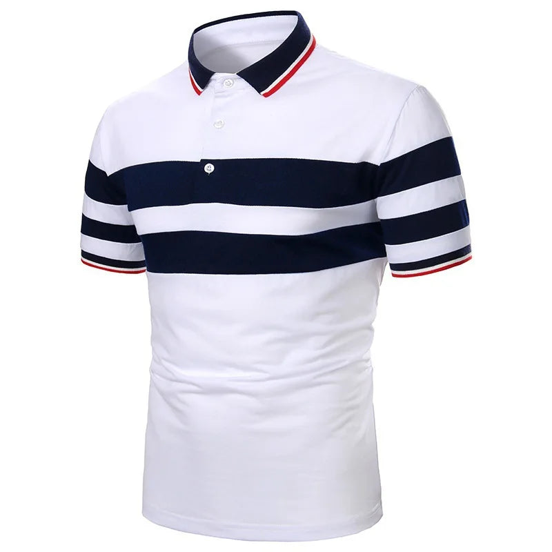 Summer Men's Polo Shirt T-shirt Casual Color Matching
