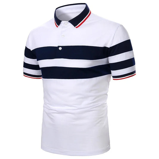 Summer Men's Polo Shirt T-shirt Casual Color Matching