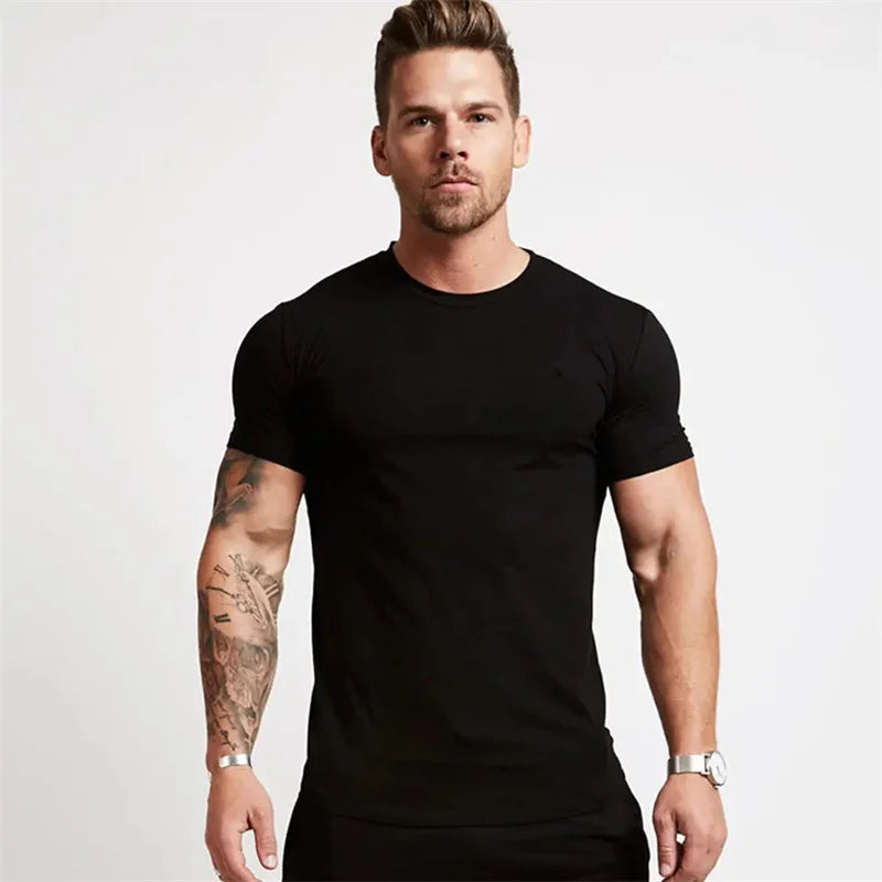 Men's Gym T-shirt Men Running Sport T-shirt Tee shirt Tops Summer Male