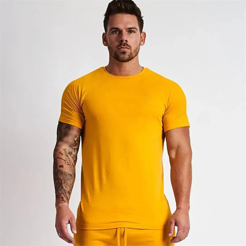 Men's Gym T-shirt Men Running Sport T-shirt Tee shirt Tops Summer Male