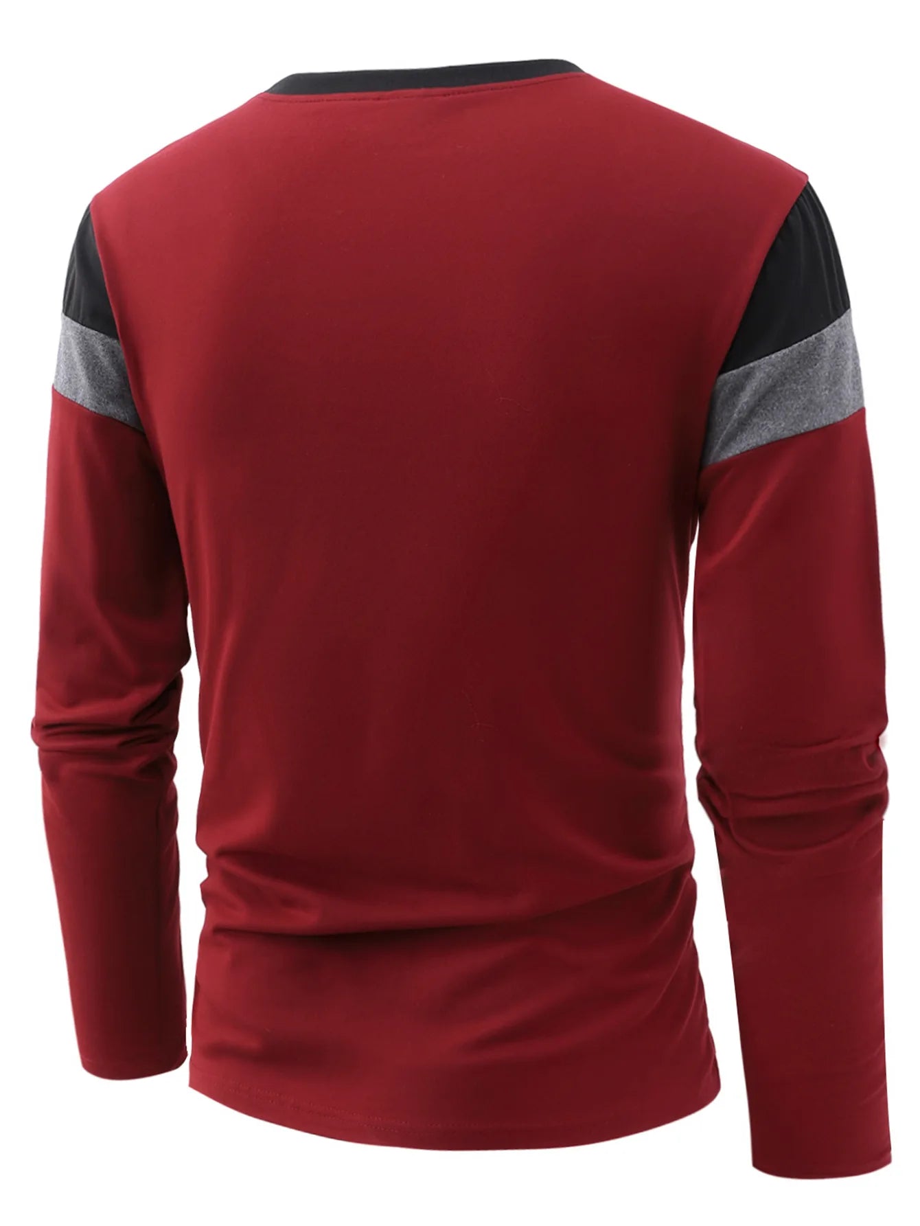 New Men's Casual Round Neck Long Sleeved T-shirt casual tops