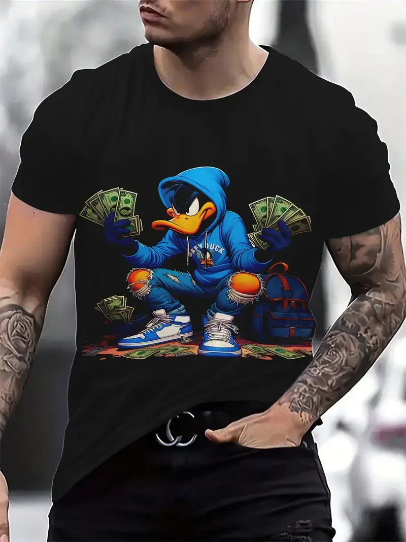 Outdoor Men's T-shirt Street Loose T-Shirt Male Oversized Clothing