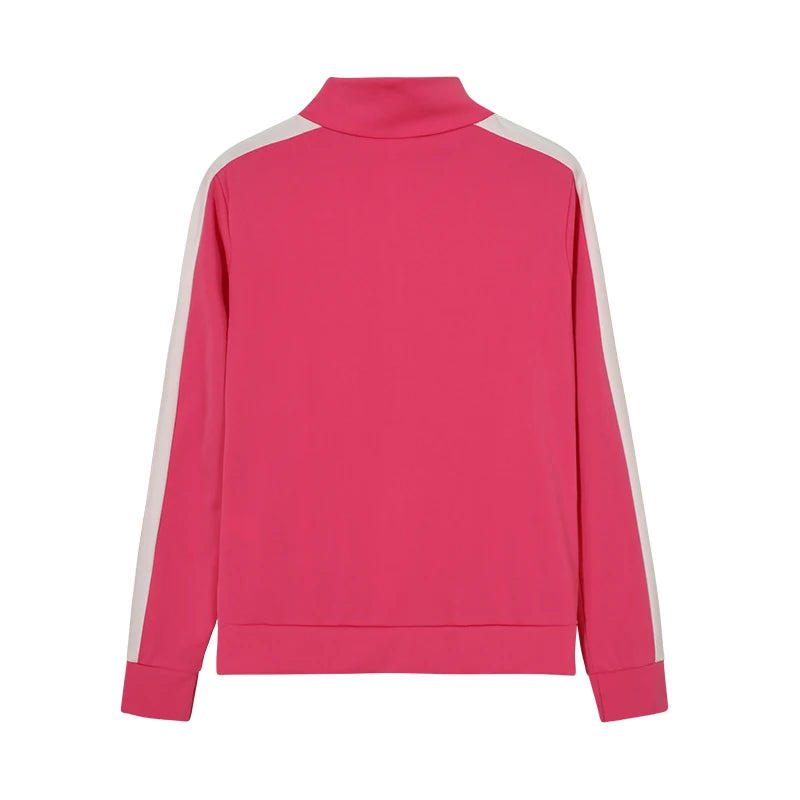 2024 European and American Women's Fashion Letter Embroidered Zipper Sports Two-piece Set