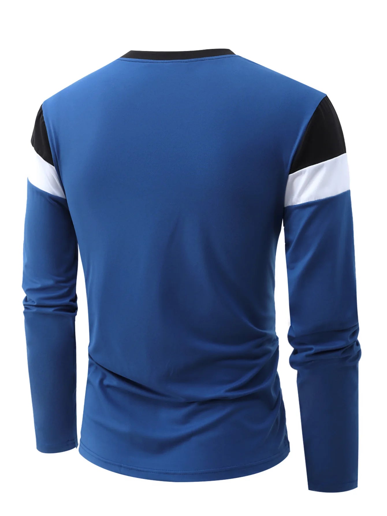 New Men's Casual Round Neck Long Sleeved T-shirt casual tops