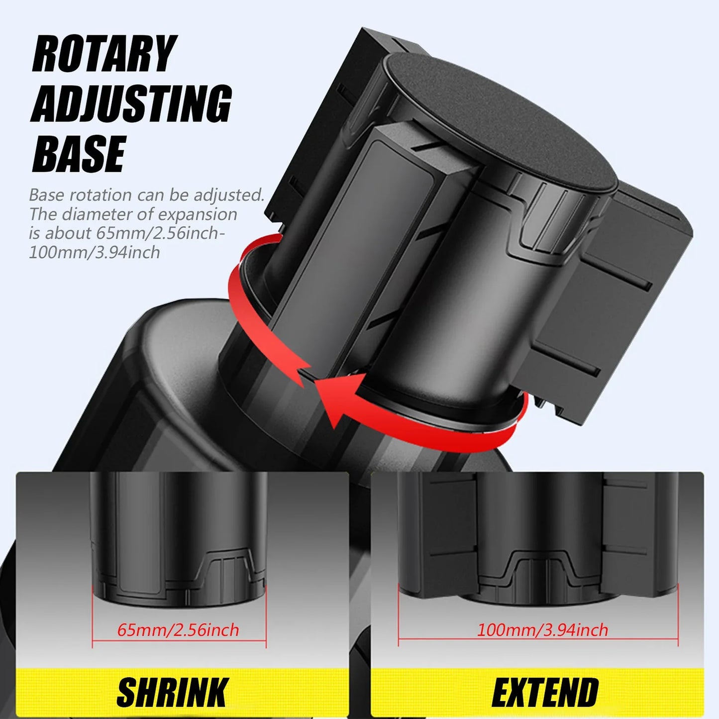 Large Car Cup Holder Expander with Adjustable Base Anti-slip Cup Holder Adapter Organizer for Most Bottles Cup Car Accessories