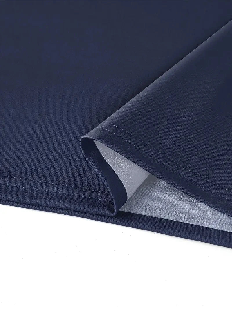 Men's Casual Striped Printed Golf Shirt - Breathable Polyester Fiber