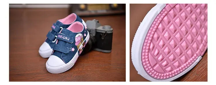 Children's Canvas Shoes Soft Bottom Fashion Kids Casual Sports Running Shoe Non-slip Breathable Toddler Flat Sneakers