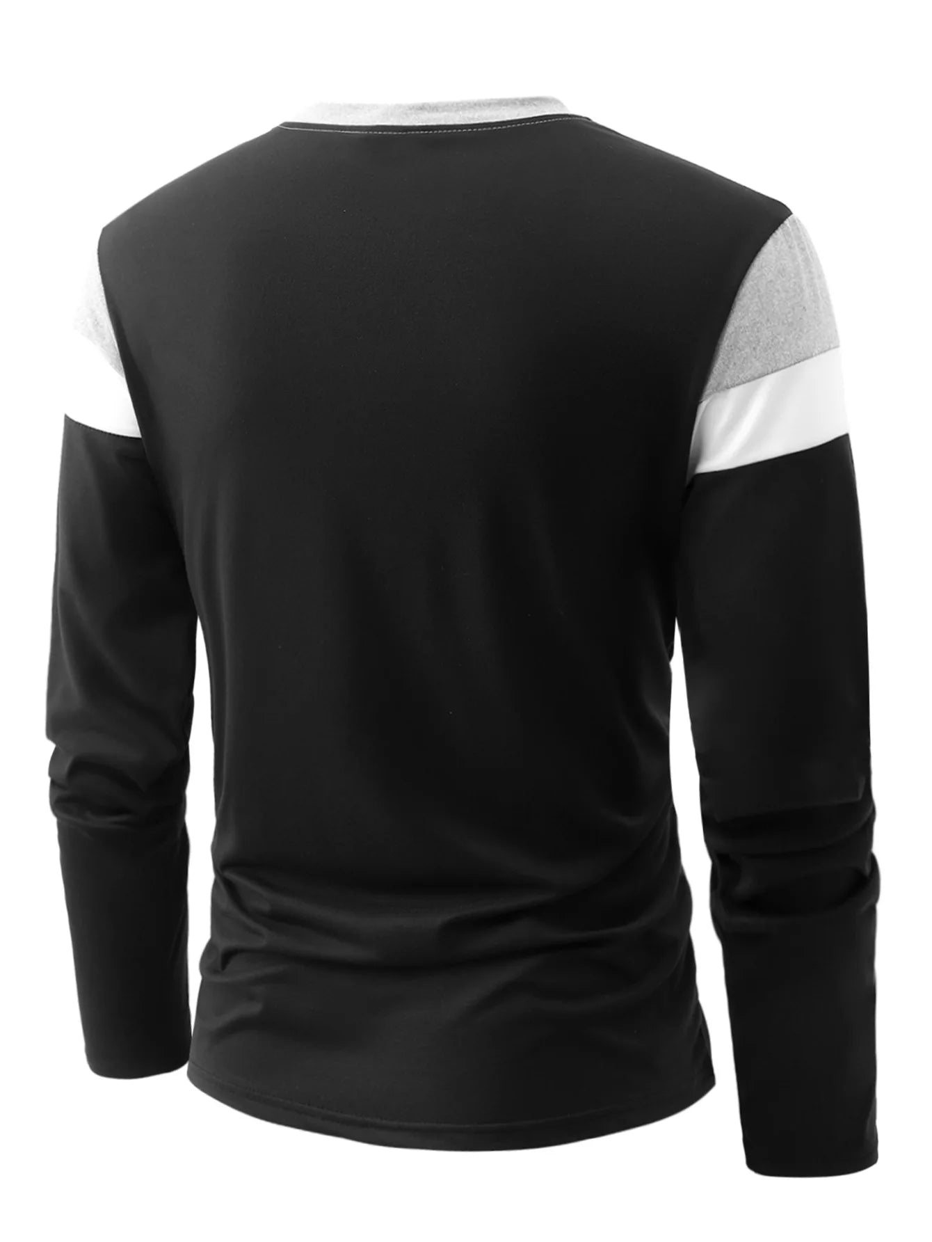 New Men's Casual Round Neck Long Sleeved T-shirt casual tops