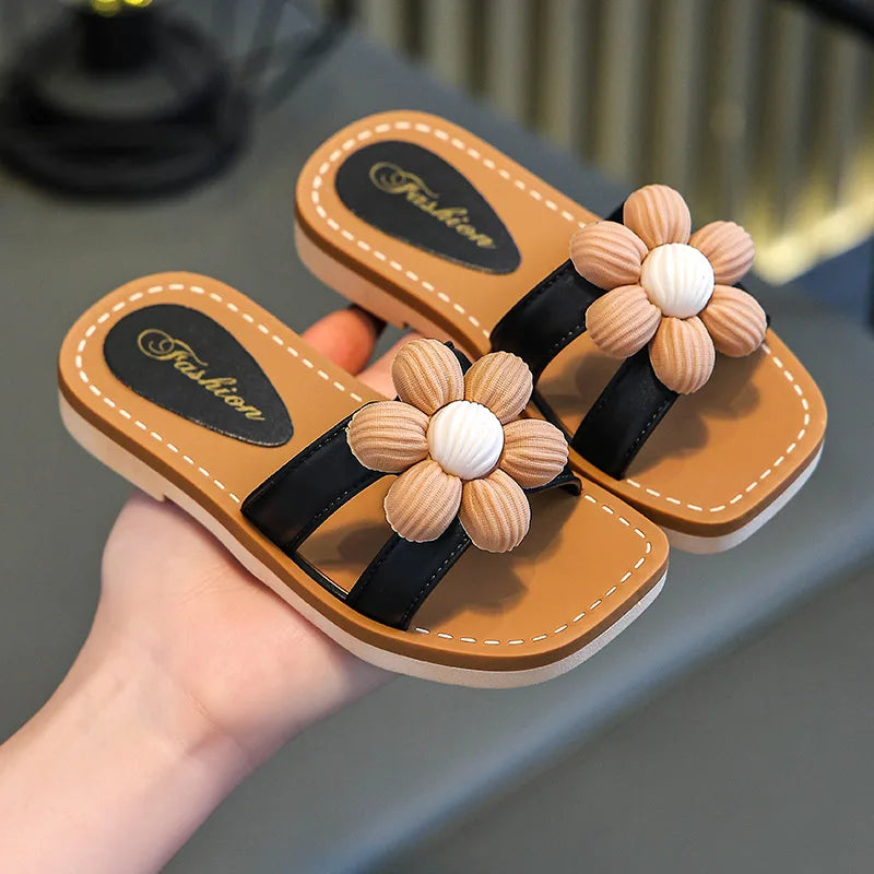 Children Slippers Kids Summer Cartoon Beach Shoes Girls Baby Soft Sole Non-Slip