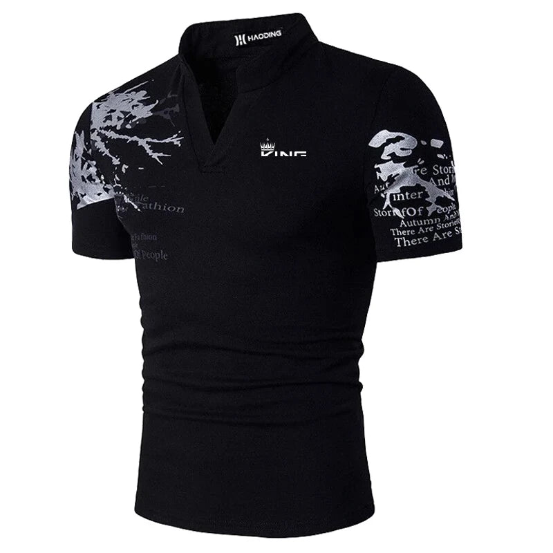 Men's Polo Shirt Golf Shirt Short Sleeves Print Clothing Sports Fashion