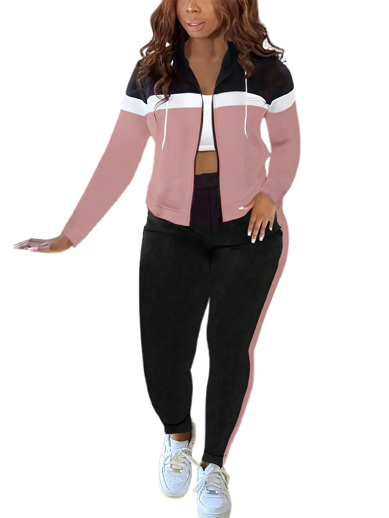 Pant Set Women Two Piece Sets Hooded Matching Sets Jogger Y2k Sweatshirts Coats Long Pants