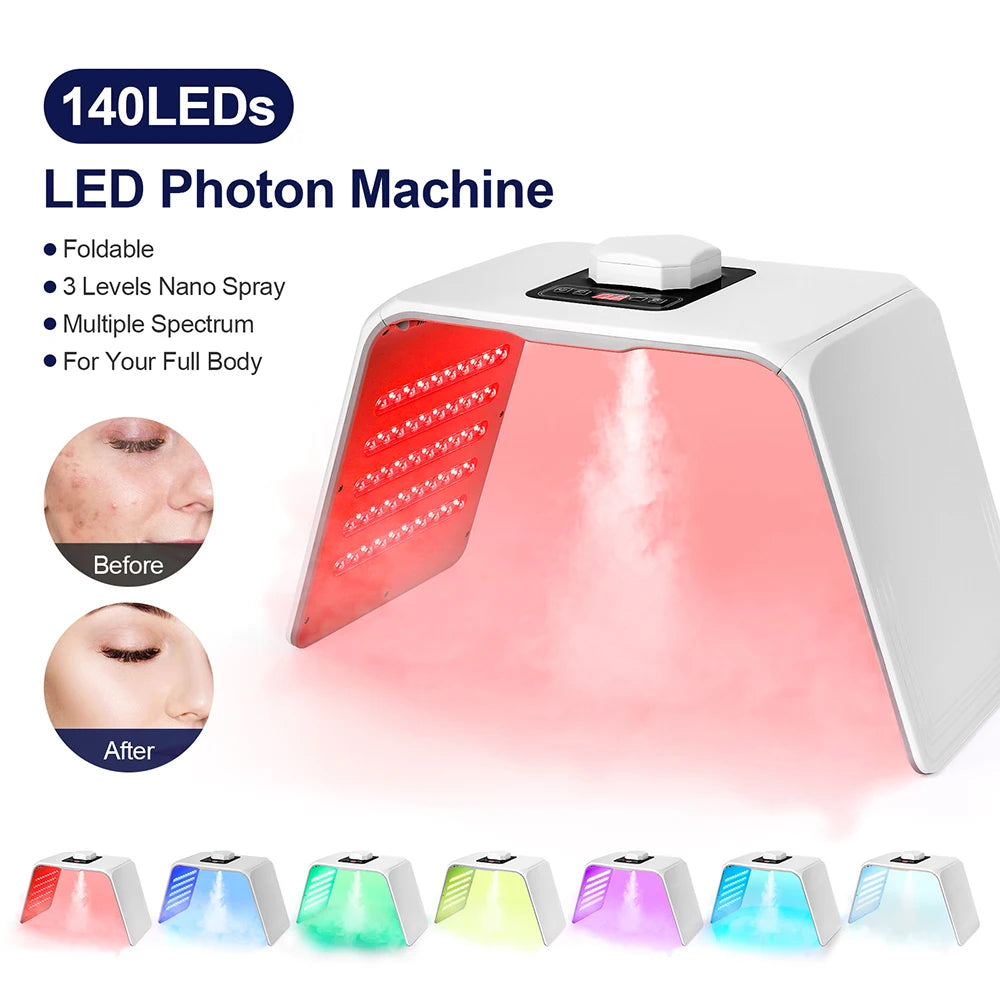 7 Colors LED Mask Nano Water Sprayer PDT Skin Rejuvenation Moisturizing Facial Body Beauty Spa Body Mist