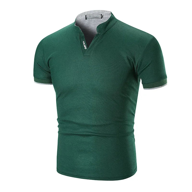 Men's Summer Casual Tee Top Shirt Short T-shirts Men Slim Solid T Shirt Men