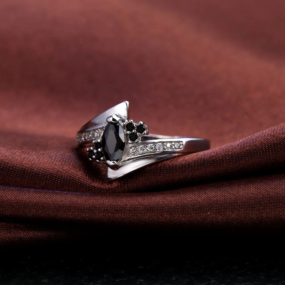 925 Sterling Silver Color Engagement Ring Fashion