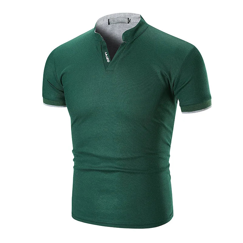 Men's Summer Casual Tee Top Shirt Short T-shirts Men Slim Solid T Shirt Men