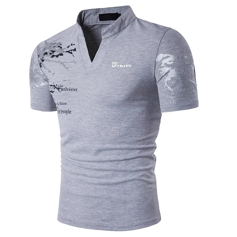 Men's Polo Shirt Golf Shirt Short Sleeves Print Clothing Sports Fashion