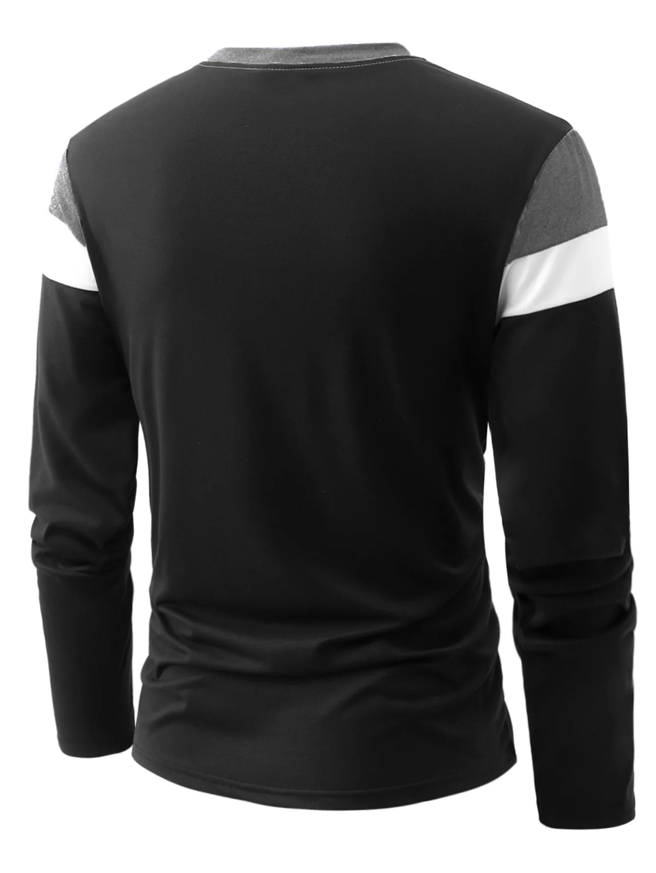 New Men's Casual Round Neck Long Sleeved T-shirt casual tops