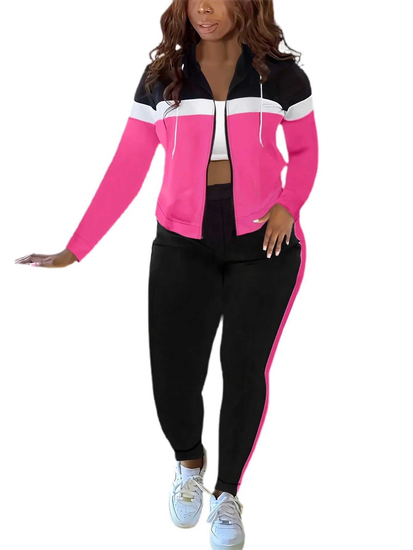 Pant Set Women Two Piece Sets Hooded Matching Sets Jogger Y2k Sweatshirts Coats Long Pants