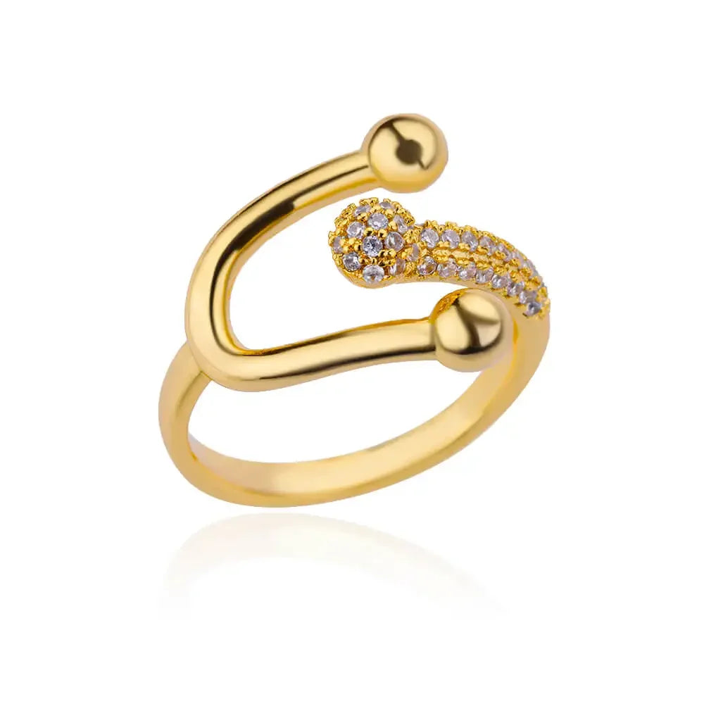 Shape Rings For Women Gold Plated Stainless Steel