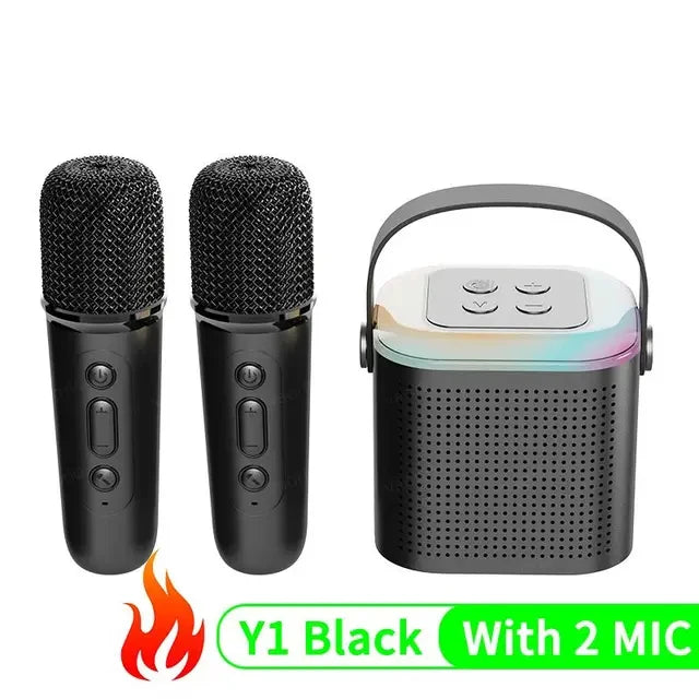 Karaoke Portable Wireless Bluetooth Speaker With Microphone Machine Caixa De Som Mini Lamp Sound Box Music Small Column Bocina