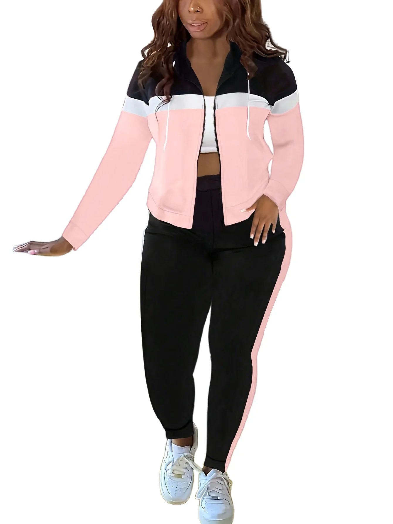 Pant Set Women Two Piece Sets Hooded Matching Sets Jogger Y2k Sweatshirts Coats Long Pants